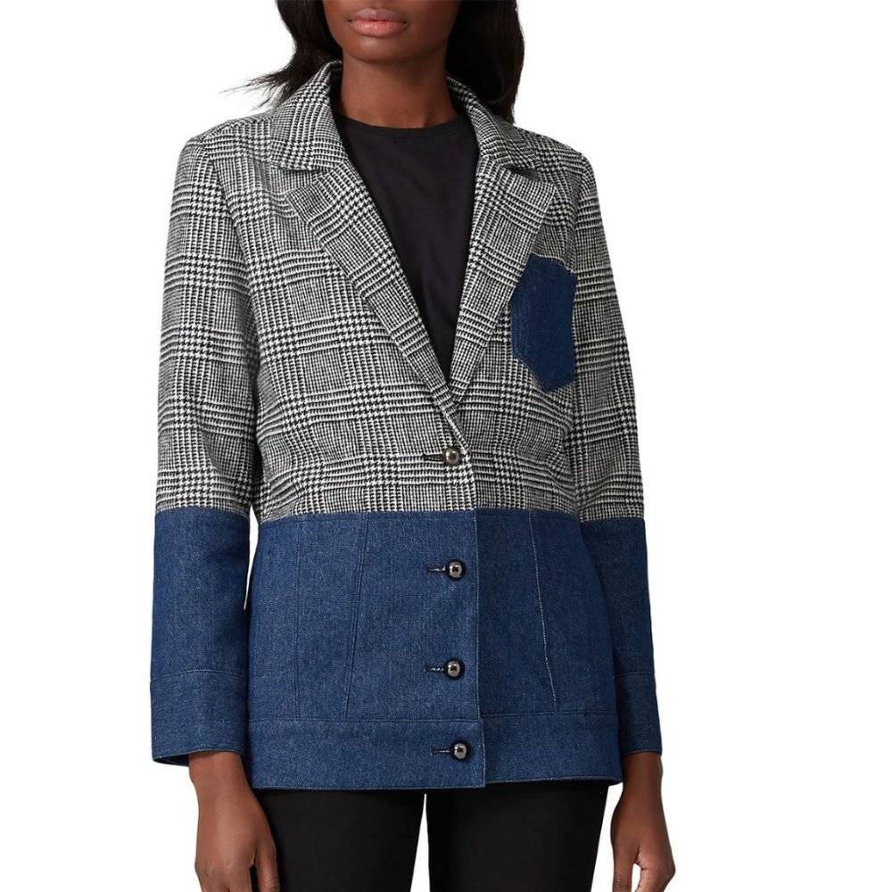 KENDALL + KYLIE Cobain Fashion Denim Blazer S